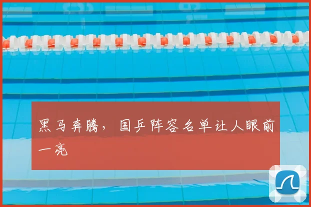 黑马奔腾，国乒阵容名单让人眼前一亮